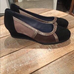 Sabrina’s Black, Brown and Tan Wedge
